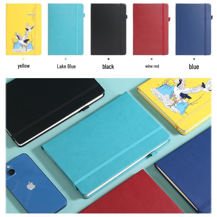 A5 Leather PU Business Journal with Elastic Band - Customizable Logo