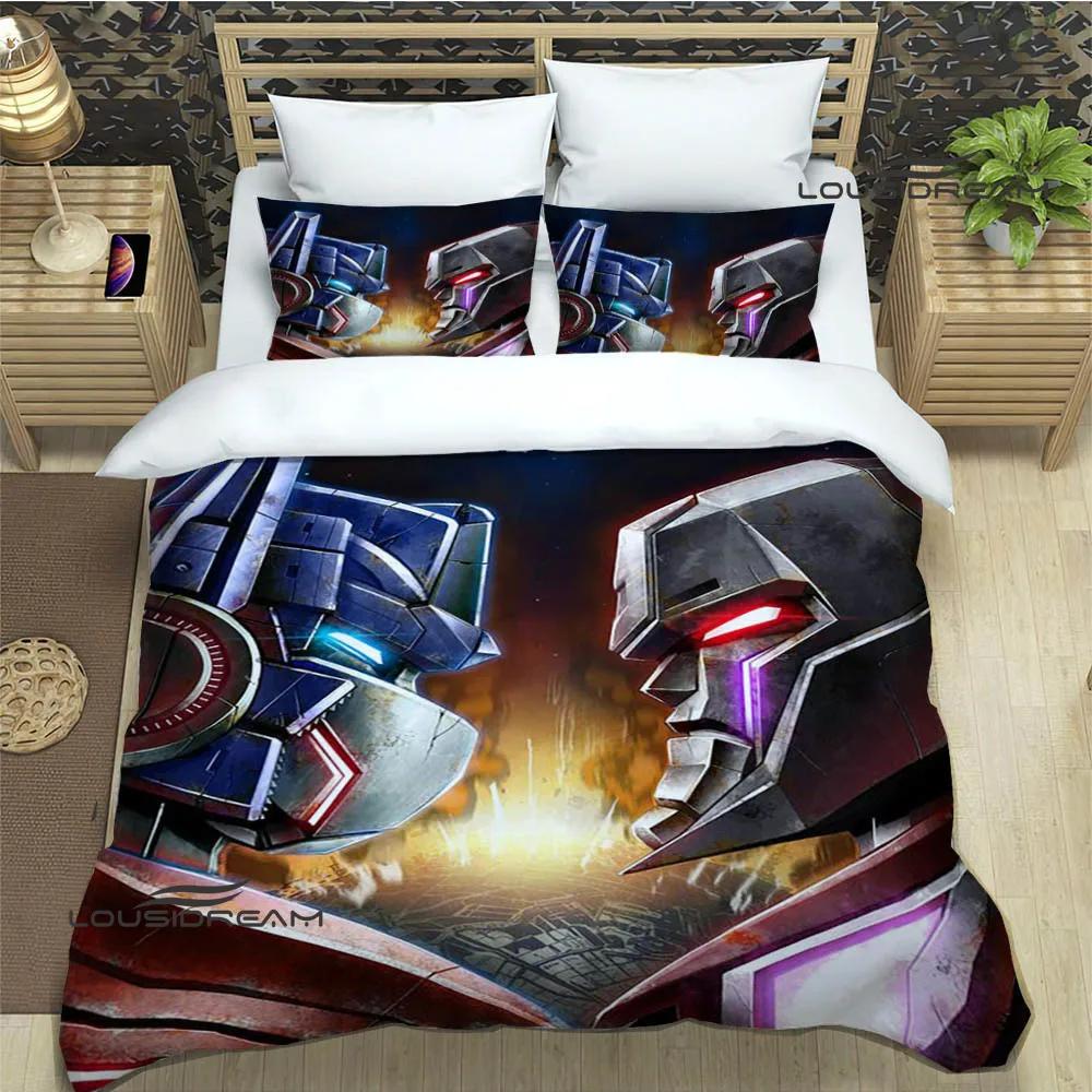 Bedding Set Luxury Birthday Gift T-Transformers Cartoon Bedding Sets Exquisite Bed Supplies Set Duvet Cover Bed Comforter Set