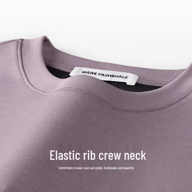 Mark Fairwhale Men's Flocking Embroidery Round Neck T-Shirt