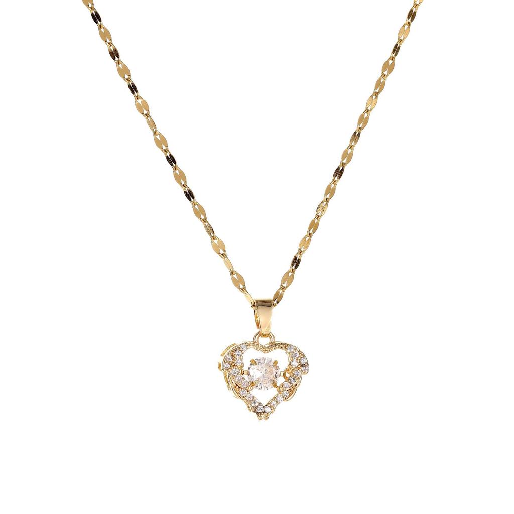 Do Not Fade Color Titanium Steel Necklace Ocean Heart Send Girlfriend Smart Love Jewelry