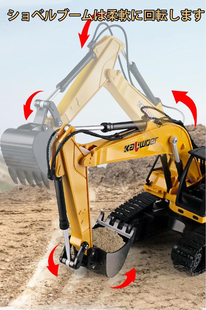 Excavator Car for Construction Vehicle with Wireless RC Excavator Model Car for Sandbox Perfect for or Birthday Gifts Radio-Controlled Kids,