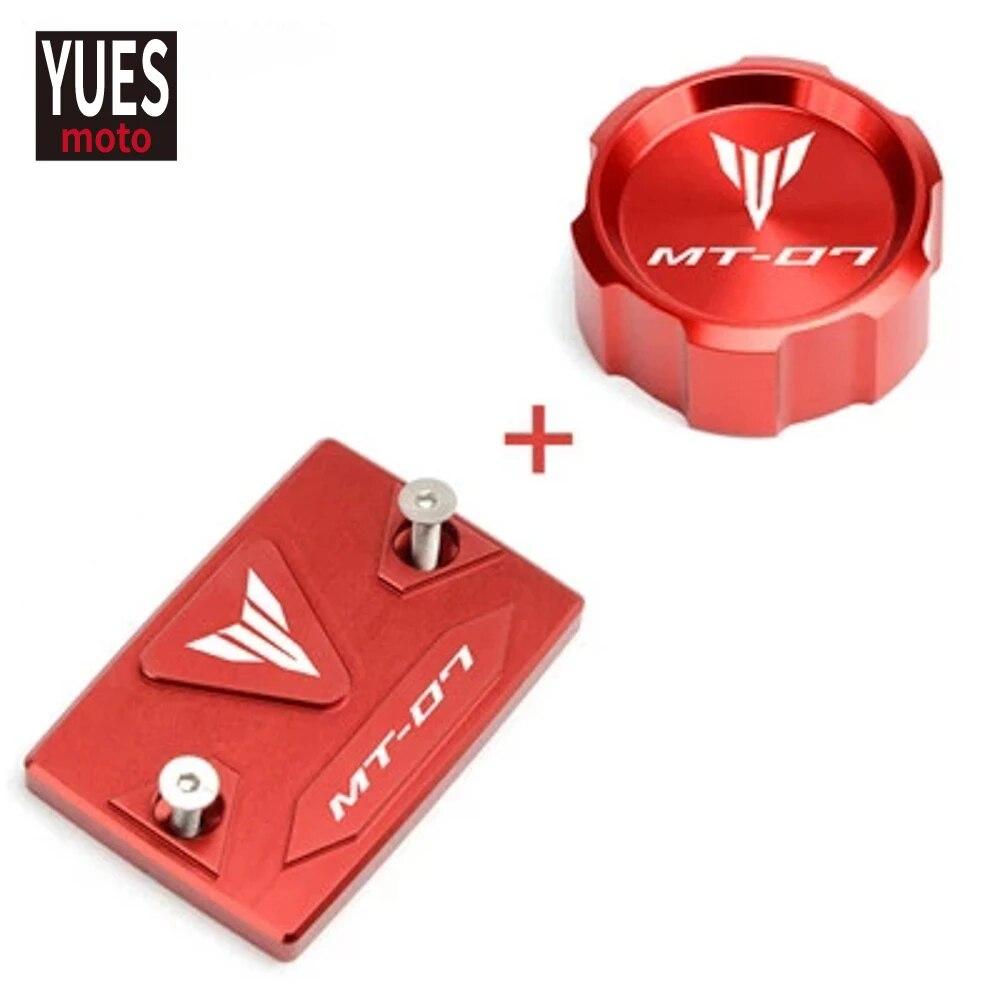 Motorcycle Accessories CNC Front & Rear Brake Fluid Cylinder Master Reservoir Cover Cap For Yamaha MT-07 MT 07 Mt07 2014-