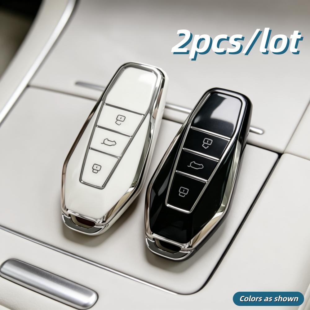 

2Pcs Car Key Case Covers For Chery Icar 03 Icar03 Aiqar Eq7 Eq5 Eq3 Jaecoo J6 J7 J8 Remote Key Protector
