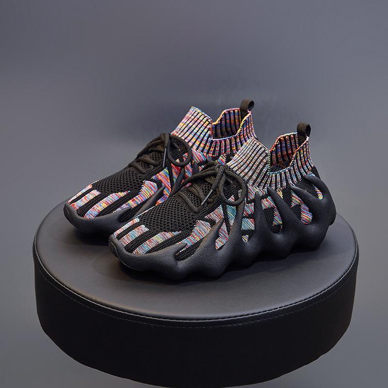 ins breathable socks shoes spring new flying woven running casual shoes street shot