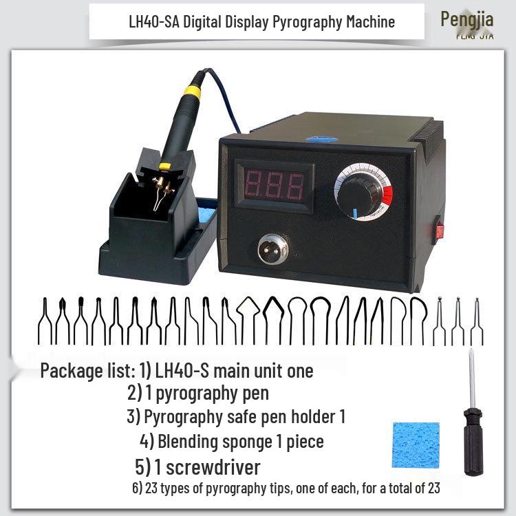 Adjustable Temperature Pyrography Tool: Electric Pen for Wood, Gourd, and Rice Paper Pyrography
