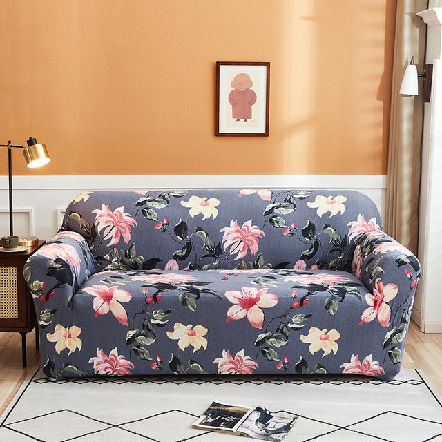 Printed Sofa Covers For Living Room Elastic Stretch Slipcover Sectional Corner Sofa Covers