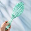 Wet Brush Curved Massage Comb with Flexible Bristles for Wet Hair - Available In Green, Pink, Blue,Purple and Black