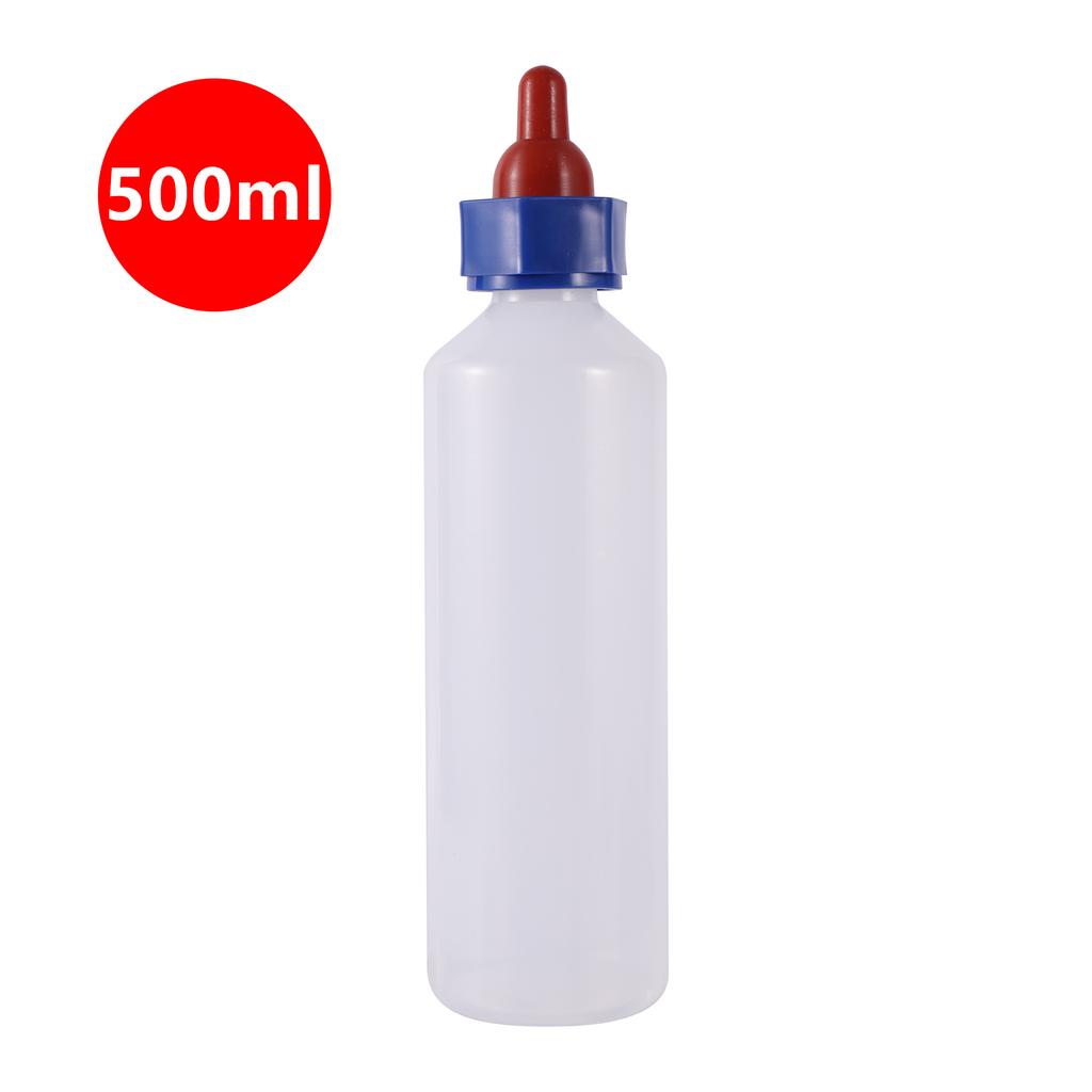 1Pc Lamb Milking Feeding 400ML/500ML Capacity Bottle With Soft Rubber Nipple Pacifier for Piglet Sheep Goat Farm Animals Drinker