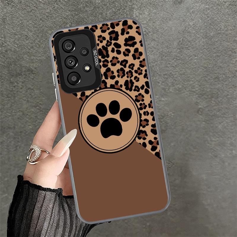 Hundefußabdruck Pfote Niedliches Muster Stoßfeste Handyhülle für Samsung A17 A16 A15 A14 A37 A57 A36 A56 A26 A35 A55 A25 A34 A54 A24 A13