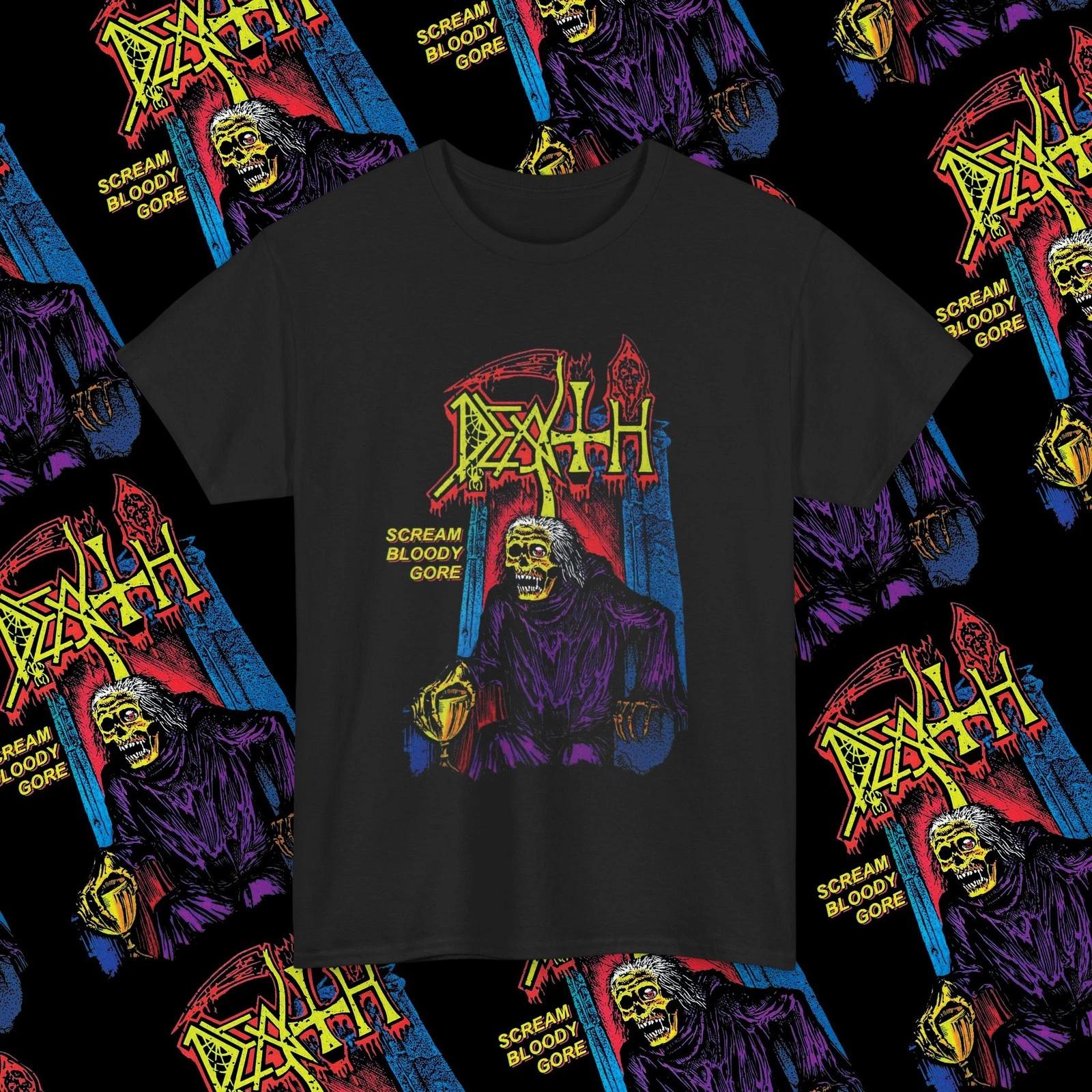 Death  Scream Bloody Gore  Fan Art T-Shirt, Death Metal Band Shirt S
