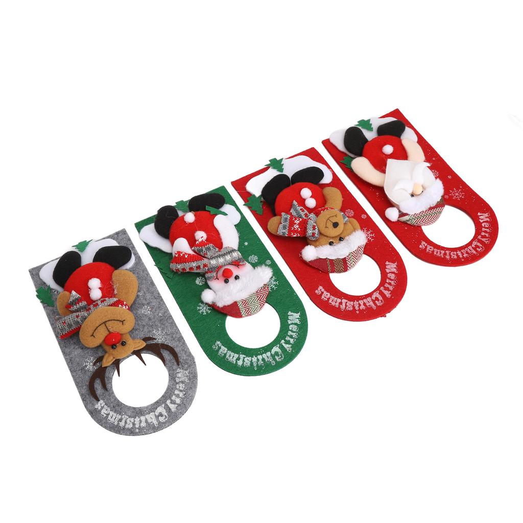Christmas Door Handle Pendants Cute Cartoon Decorative Christmas Doorknob Ornaments for Beauty