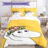 3pcs Moomin Bedding Set Duvet Cover Closure Includes 1 Duvet Cover & 2 Pillowcases, Soft and Comfortable for All Seasons.