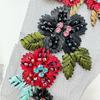 Ethnic Style Hand-Sewn Mesh Yarn Beads Crystal Flowers Hand-Embroidered Applique Clothing Accessories Decorative Cloth Stickers Accessories