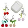 Kirsch Perlen Schlüsselanhänger Rosa Herz 7,5cm Niedliches Handgemachtes Kristallperlen Accessoire für Damen und Teenager Taschenanhänger