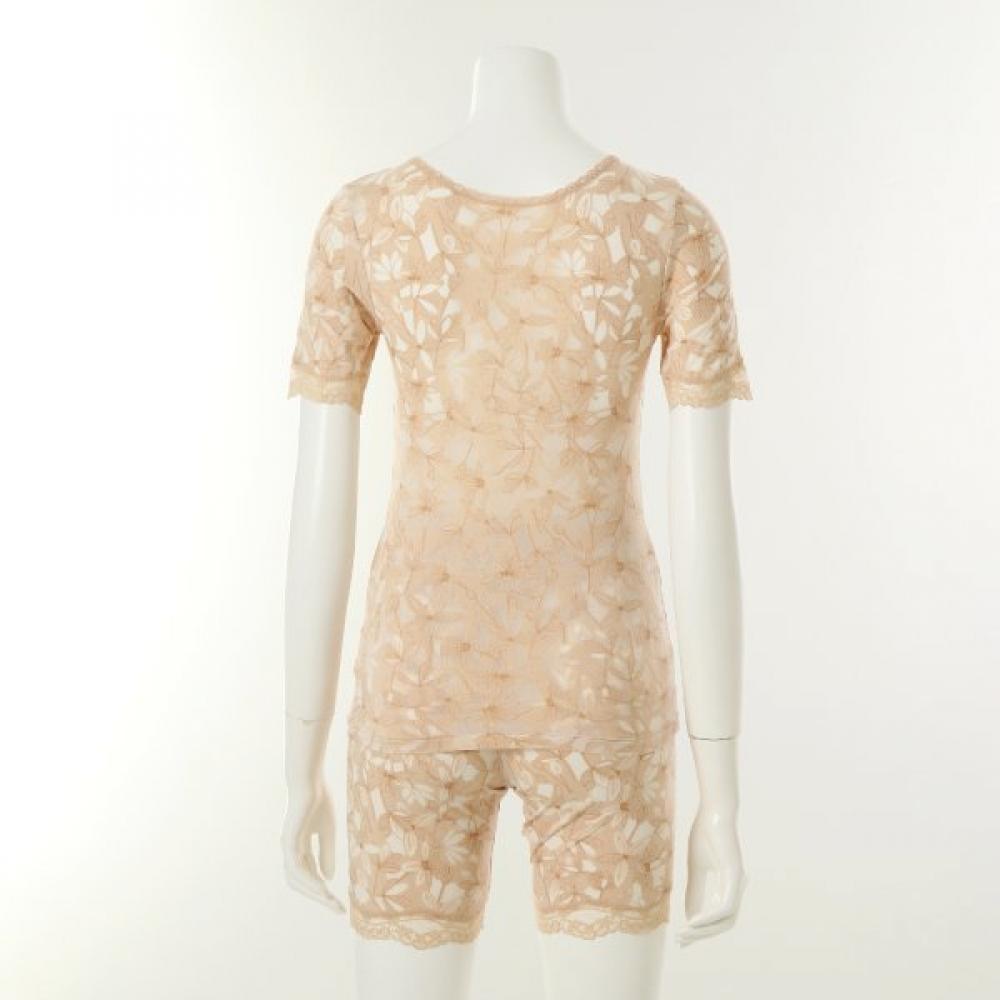 Venus Soft Modal Burnout Lace 3 4 Sleeve Top Vlg2473a