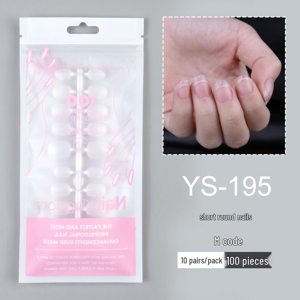 Pre-sized Frosted Ladder-Shaped Nail Tips - 100 Pcs, Thin & No Filing Needed