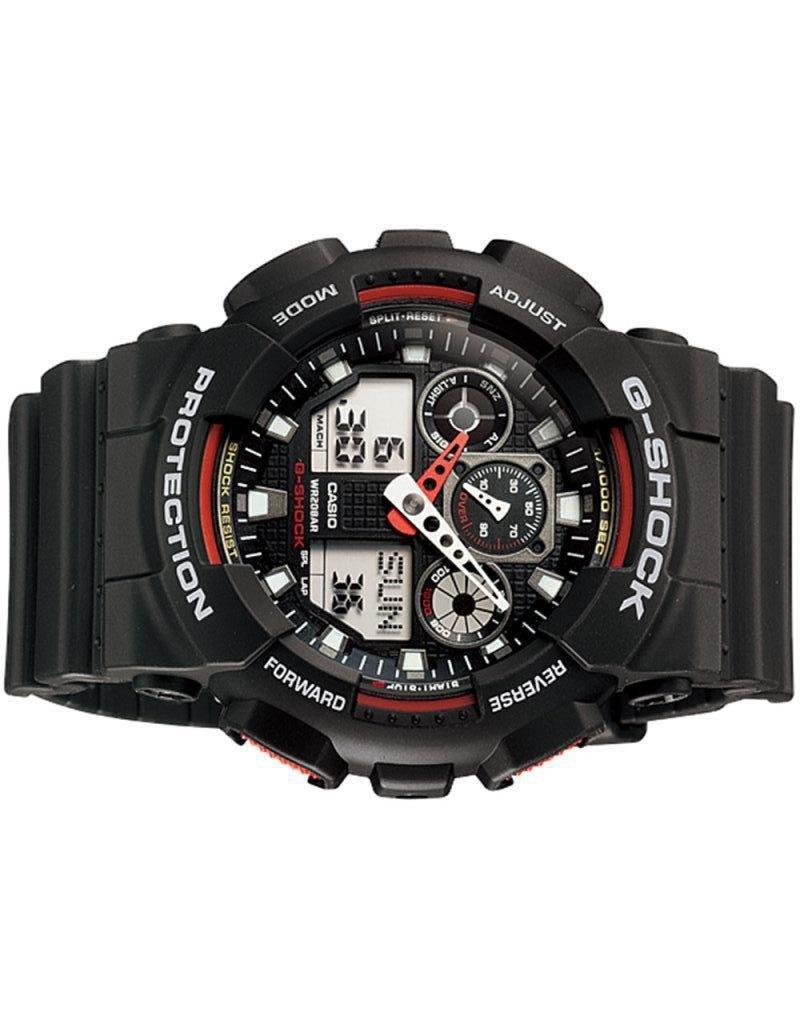 Casio G-Shock GA-100-1A4 Black/Red Analog-Digital