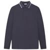 Polo manches longues pour homme en mélange de soie