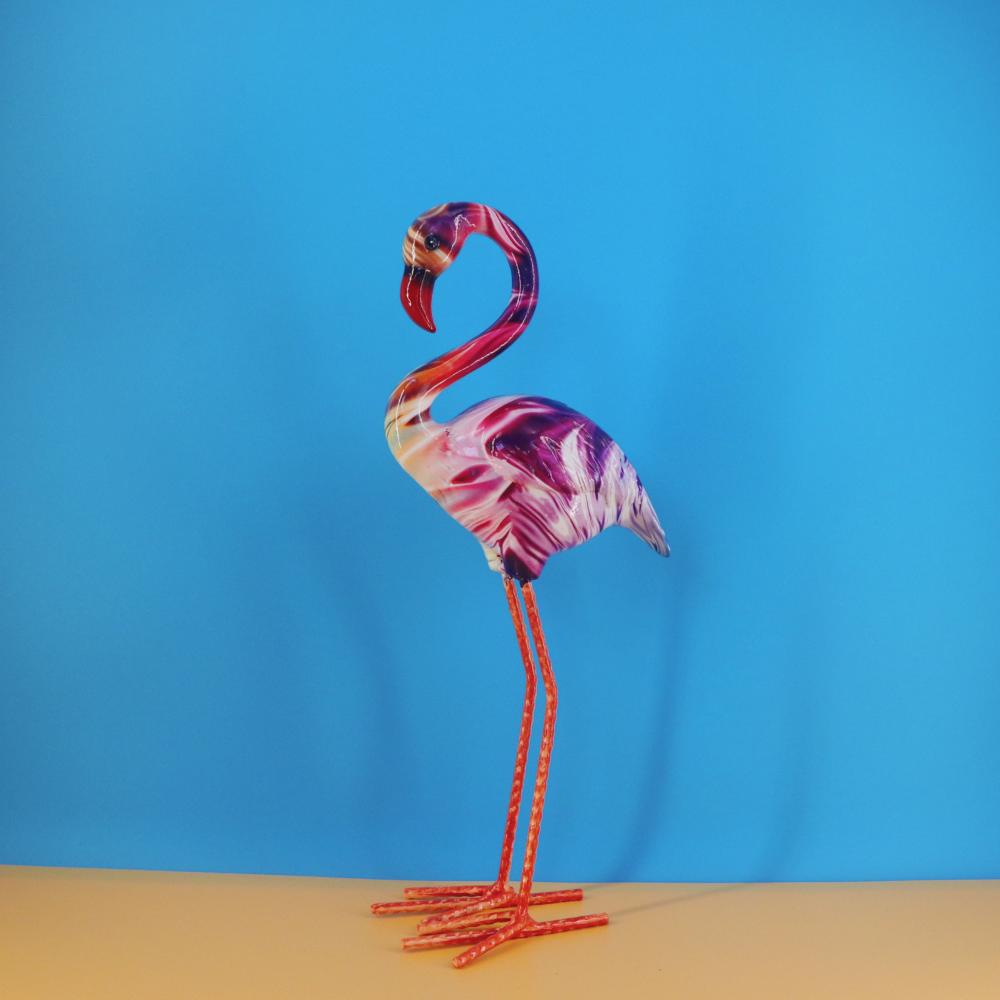 Nordischer Stil Bunte Graffiti Flamingo Figuren Kreative Heimdekoration Ornamente Innen Schreibtischzubehör Tierstatue