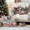 Vintage Red Bishop Christmas Pillowcase Bedroom Cushion Cover 100% Polyester Living Room Cushion Pillowcase Home Decor