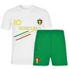Senegal-inspired Men's Football Kit - Stripe Model 10 - Jersey + Shorts - - White