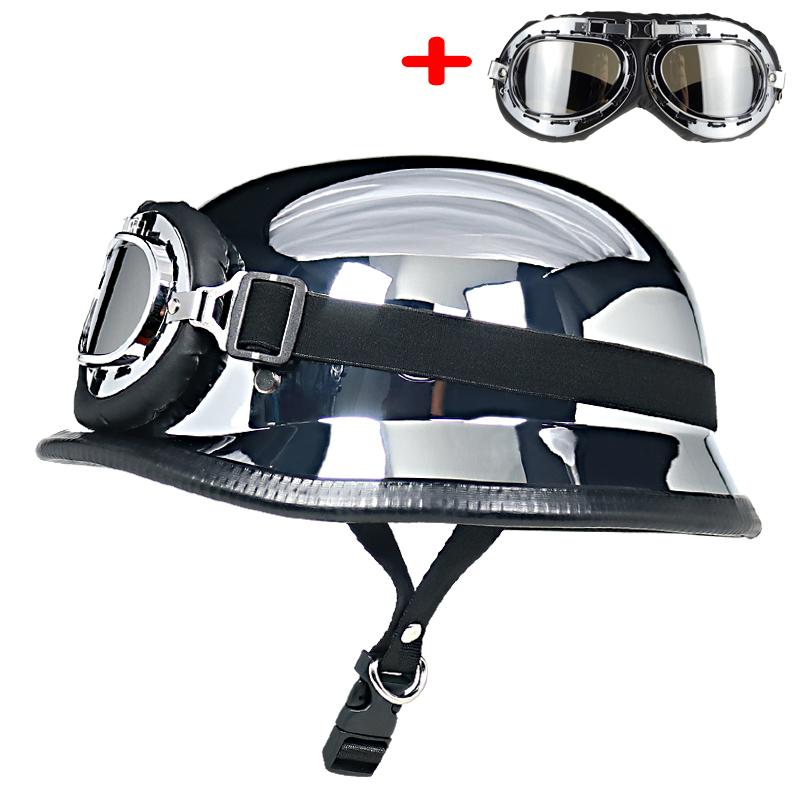 World War II German Style Motorcycle Helmet Capacetes Open Face Retro Cascos Para Moto
