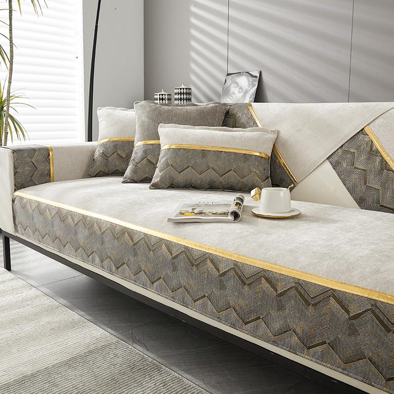 

Чехол для дивана из скандинавской синели, роскошный, универсальный, противоскользящий, подушка для дивана, украшение для гостиной, чехол для диванного полотенца 90x180cm 1pc покинуть белый