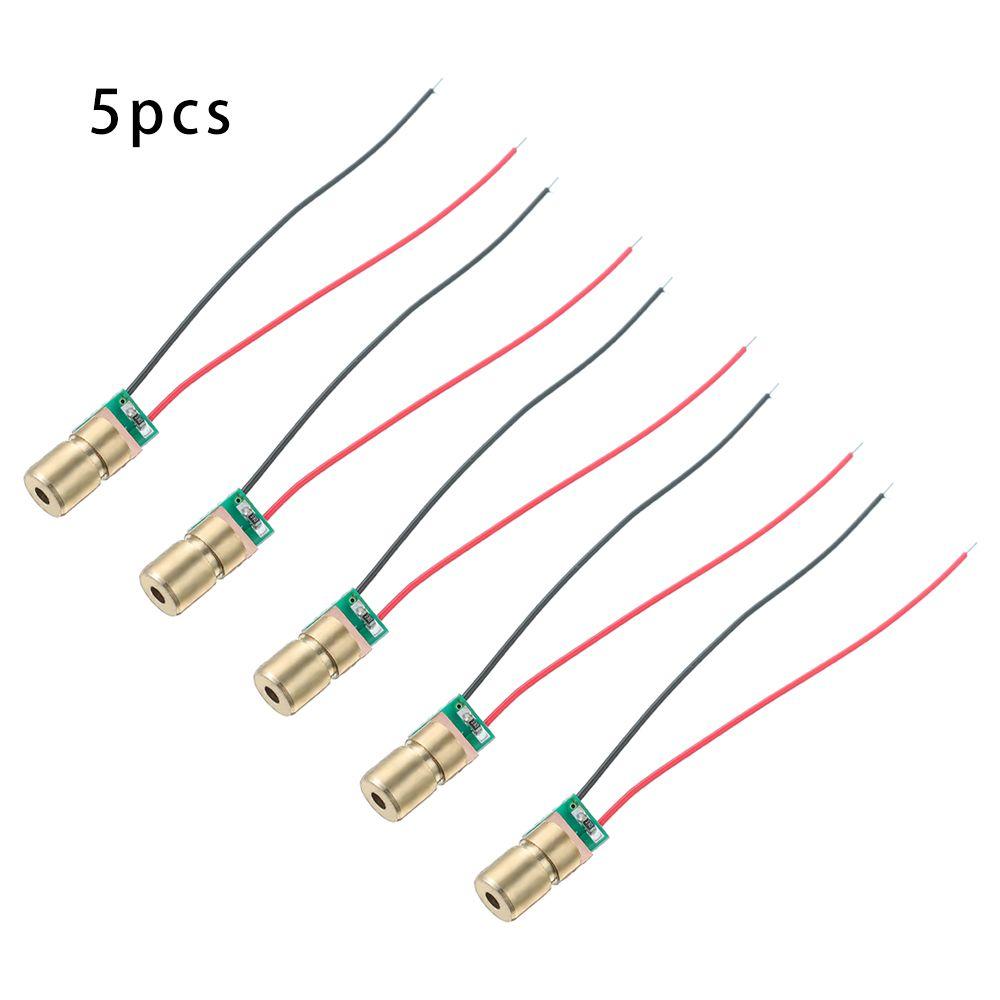 1/3/5/10Pcs Adjustable Lasers Dot Diode Module 650nm 6mm 3V Laser Diodes High Quality Line Laser Module Mini Copper Head