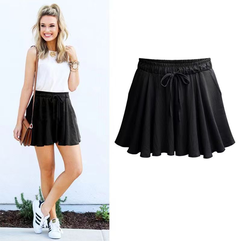 Large Size Fat MM Shorts Summer New Korean Version Casual Loose and Thin High Waist Wide Leg Pants