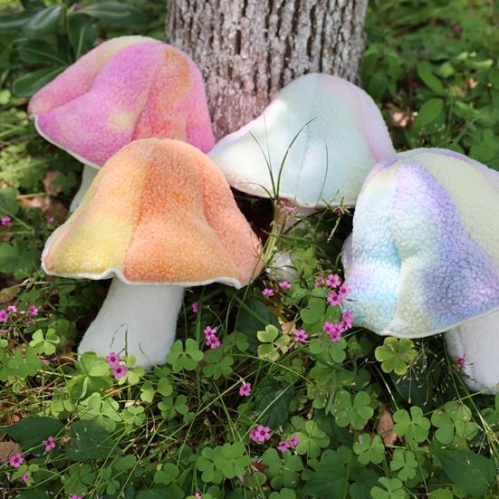 

Stuffed Toy Adorable Appearance Pillow Kids Lovely Colorful Mushroom Plush Decor Gift