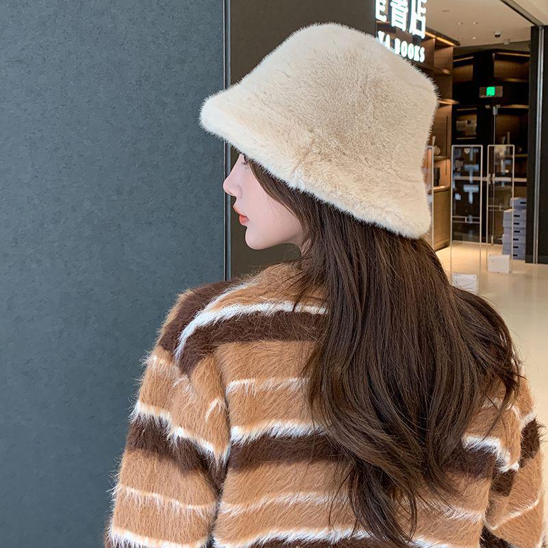 2023 Korean Style Waterproof Mink Bear Hat with Cat Ears - Warm Spring/Autumn Fashion for Women