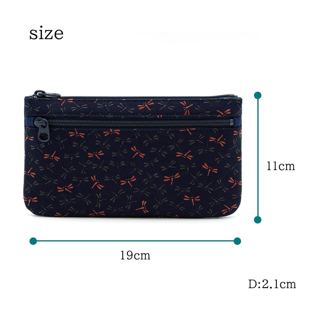Inden Nagomi Dragonfly Traditional Koshu Original Brand Inden-ya Pouch, Design, Craft, Inden, Deerskin, Lacquer, (No. 7524)