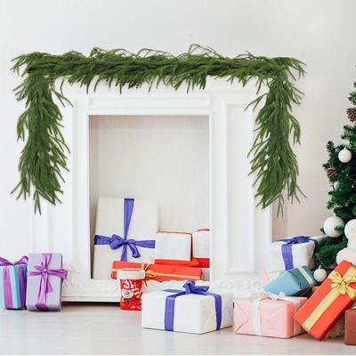 European Christmas Norfolk Pine Rattan Decoration