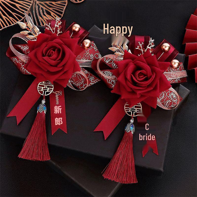 

Elegant Wedding Corsage Set for Bride, Groom, Bridesmaids & Family Boutonnieres—Carefully Curated VIP Brooch Collection VIP Corsage