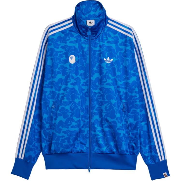 

BAPE x adidas Куртка-трек SSTR с принтом по всей поверхности Синяя Унисекс Уличная одежда JN7118 S