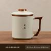 Ru kiln mug gift box ceramic teacup with lid office water cup for teacher company activities