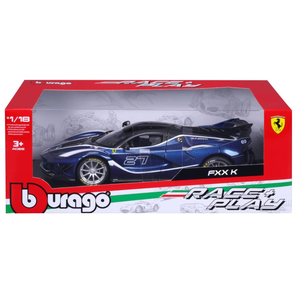 Bburago Ferrari FXX K EVO Blå Mini Car Diecast Bil Komplett produkt Ferrari FXX K EVO 1/18 1/18 18-16012 (#27)
