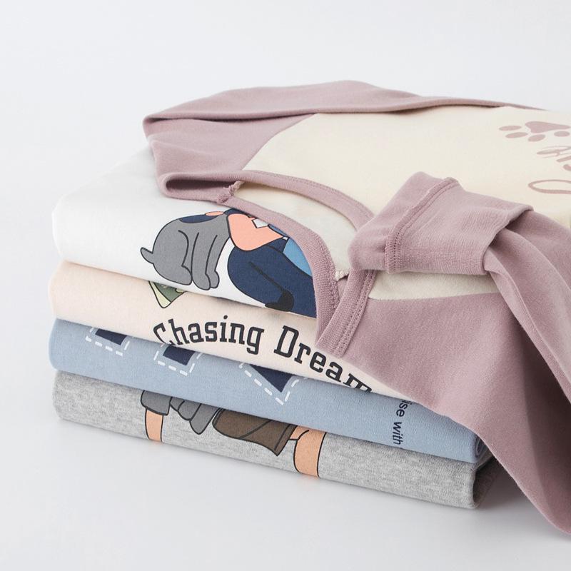 Termounderställ för barn: Bomullsunderställspyjamas för pojkar och flickor för höst och vinter