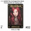 aespa 1º Álbum Single Dirty Work MD Oficial Cartão Colecionável Fotocard KPOP K-POP