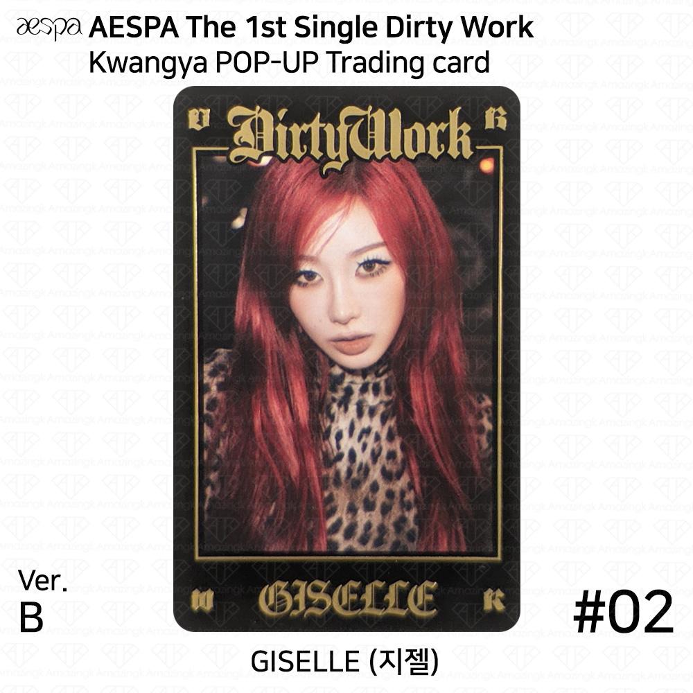 aespa 1º Álbum Single Dirty Work MD Oficial Cartão Colecionável Fotocard KPOP K-POP