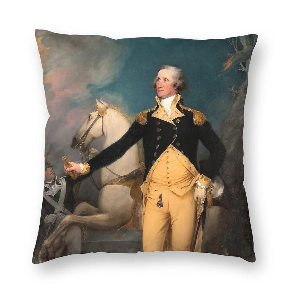 George Washington At Trenton John Trumbull Square Pillowcase Polyester Linen Velvet Pattern Zip Decor Pillow Home Cushion Cover