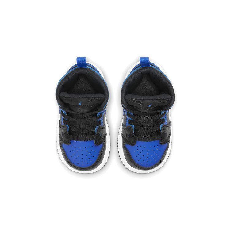 Jordan AJ1 Mid Infant Black Hyper Royal White 640735-077