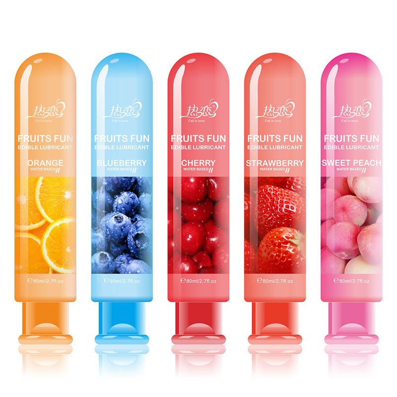 Lubrificante commestibile a base d'acqua aromatizzato alla frutta da 80 ml per gel orale vaginale anale per adulti