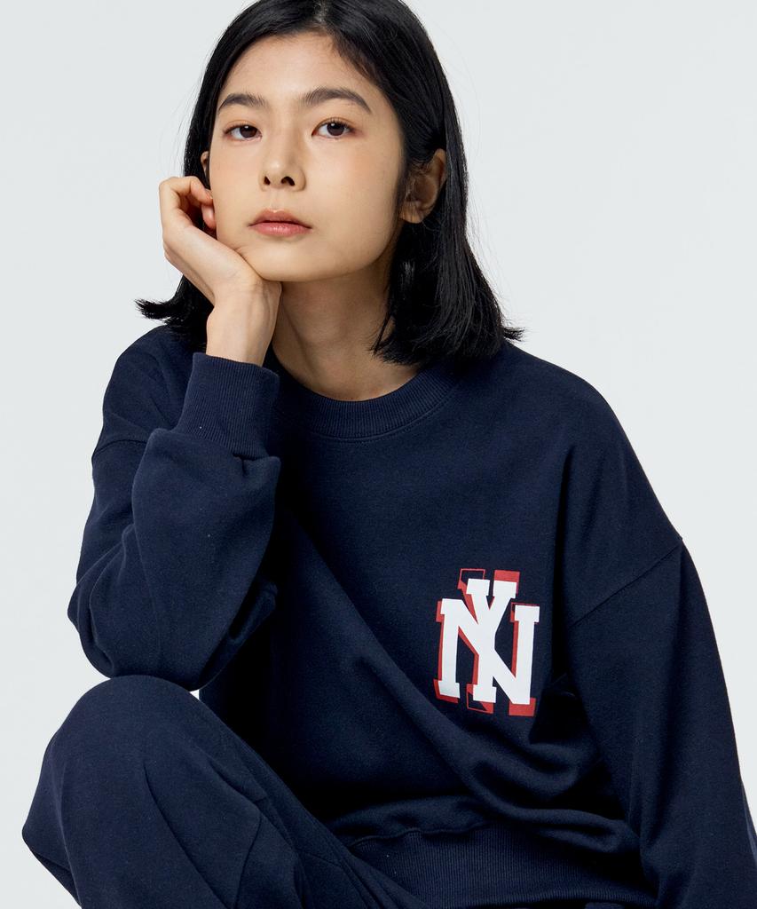 PAPERBOY Ny Simple Logo Sweatshirt - Navy
