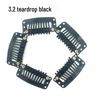 U-Shaped 3.2cm BB Hair Extension Clips, 6-Tooth Weft/Wig Clips for DIY Jewelry Accessories