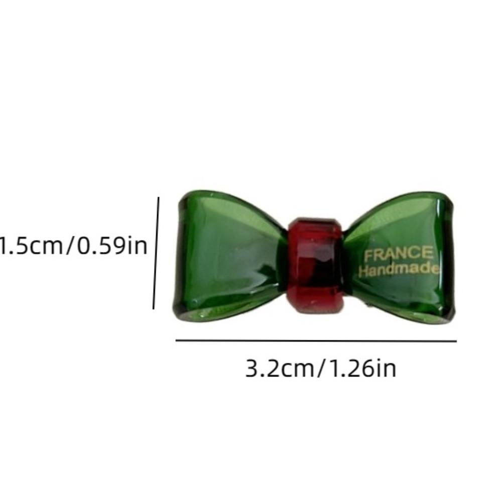 Exquisite Gold Label Acetic Acid Christmas Bow Hair Clips Side Notch Clips Minimally New Girl Hair Clips Forehead Clip Headpiece