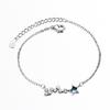 Βραχιόλι 925 Silver Star Fashion Κορεάτικο Διπλό Βραχιόλι Κρυστάλλινο Αστέρι με πέντε άκρες