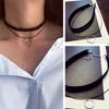 Gothic Lolita Punk Triangle Choker Necklace Black Velvet Steampunk Tattoo Necklaces Torques Jewellery Clavicle Colar Bijoux