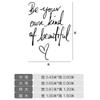 3D English Acrylic Wall Stickers Be Your Kind of Beautiful Self-adhesive DIY Wall Decals Lettering Words Wallpaper Home Decor