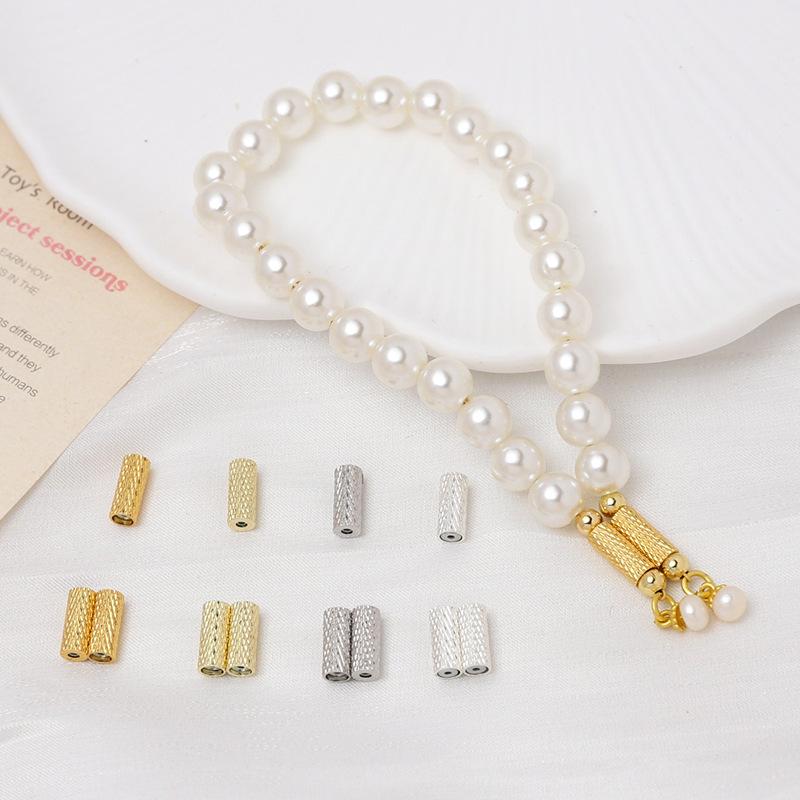 2Pcs Magnetic Attraction Spacer Bead For Jewelry Findings Making Necklace Supplies Diy Brass 14K Gold Plated Accessories